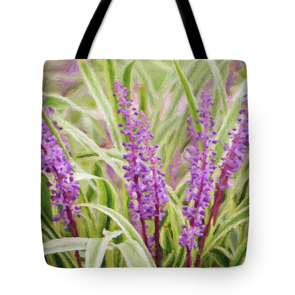 Purple Tote Bag featuring the photograph Summer Wildflowers by Carolyn Ann Ryan