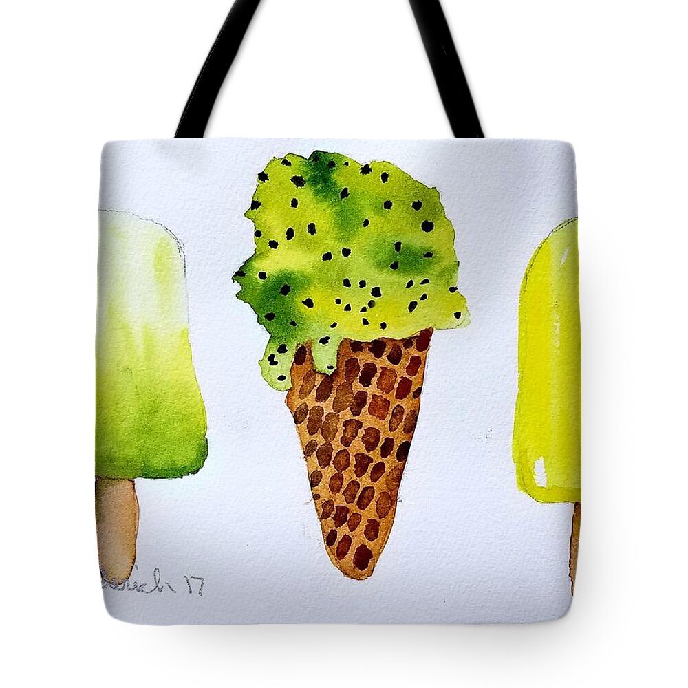 Summertime Tote Bag featuring the painting Summertime by Ann Frederick