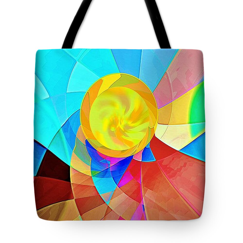Sun Tote Bag featuring the digital art Sun 01032022 by David Manlove