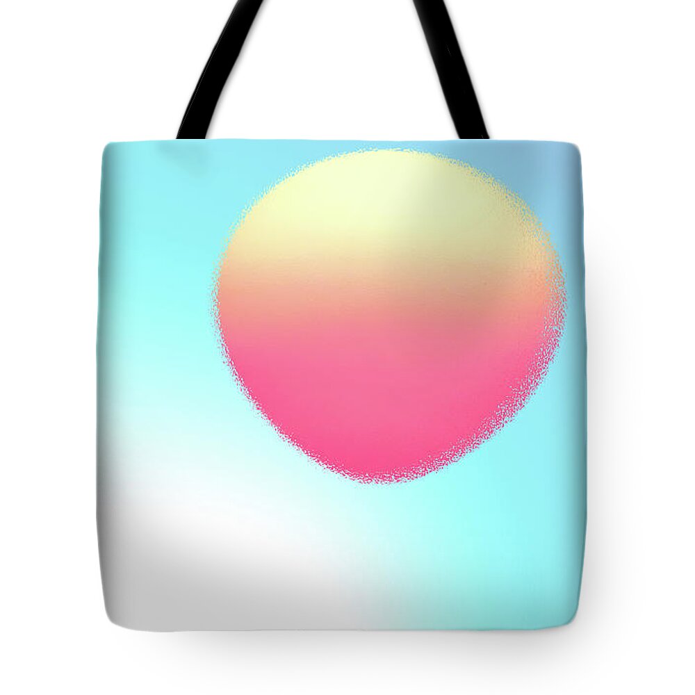 Sun Tote Bag featuring the digital art Sun Balloon by Kathleen Illes