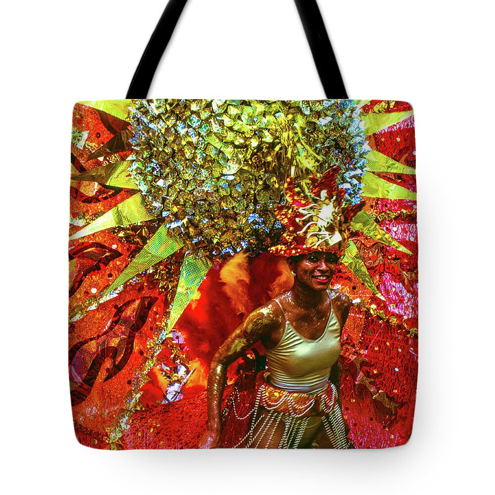 Trinidad Tote Bag featuring the photograph Sun Dance II - Carnival, Trinidad and Tobago by Earth And Spirit