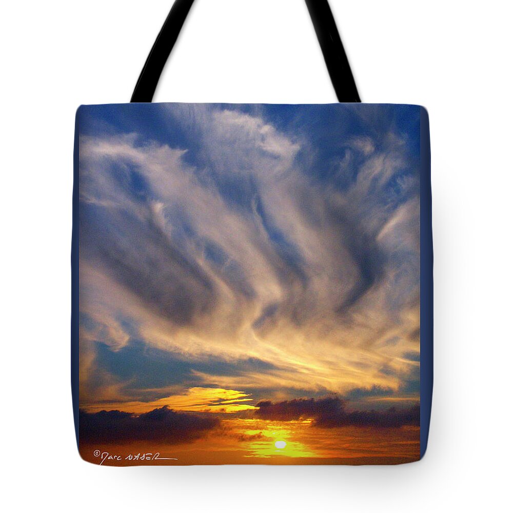 Sunset Tote Bag featuring the photograph Sun Sets Over Lebanon by Marc Nader