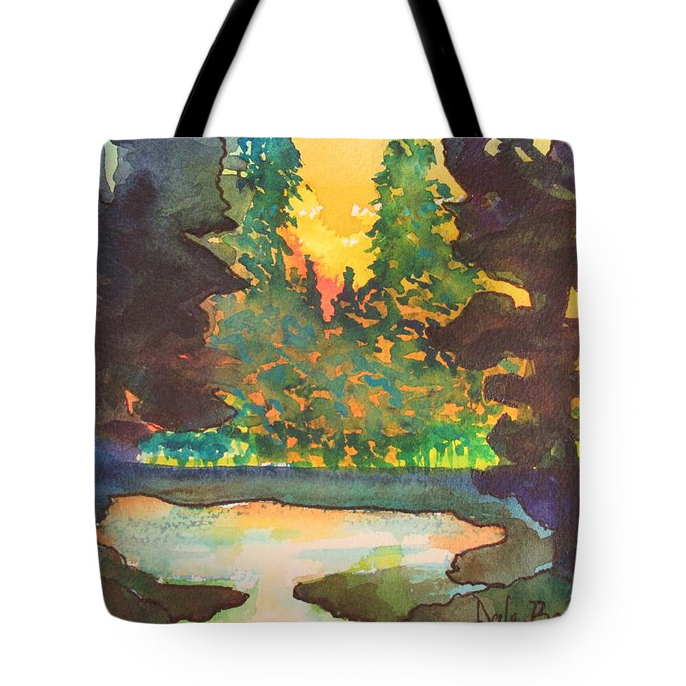 Nature Tote Bag featuring the painting Sundance by Dale Bernard