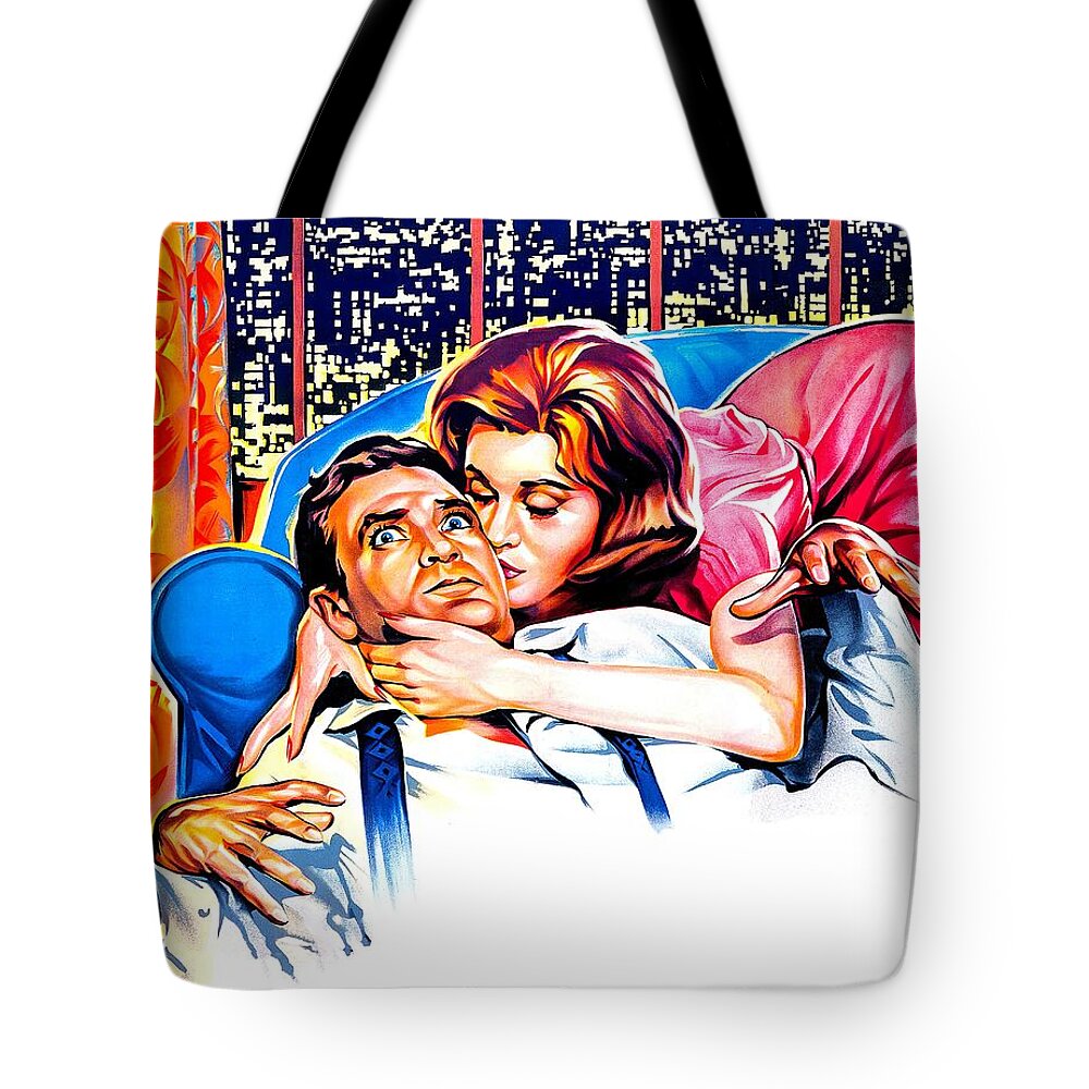Sunday Tote Bag featuring the painting ''Sunday in New York'', 1963, movie poster painting by Roger Soubie by Movie World Posters