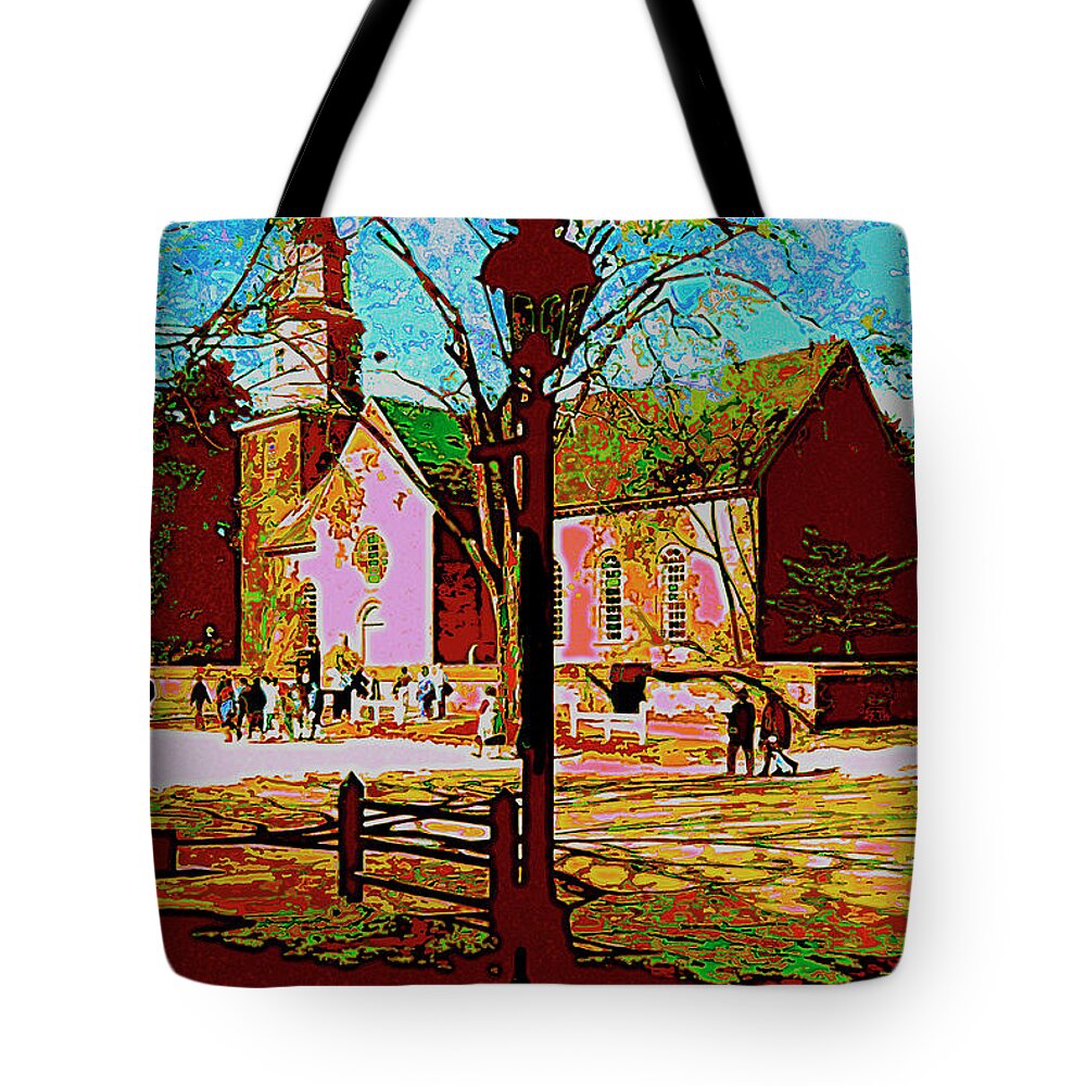 History Tote Bag featuring the painting Sunday Morning by CHAZ Daugherty