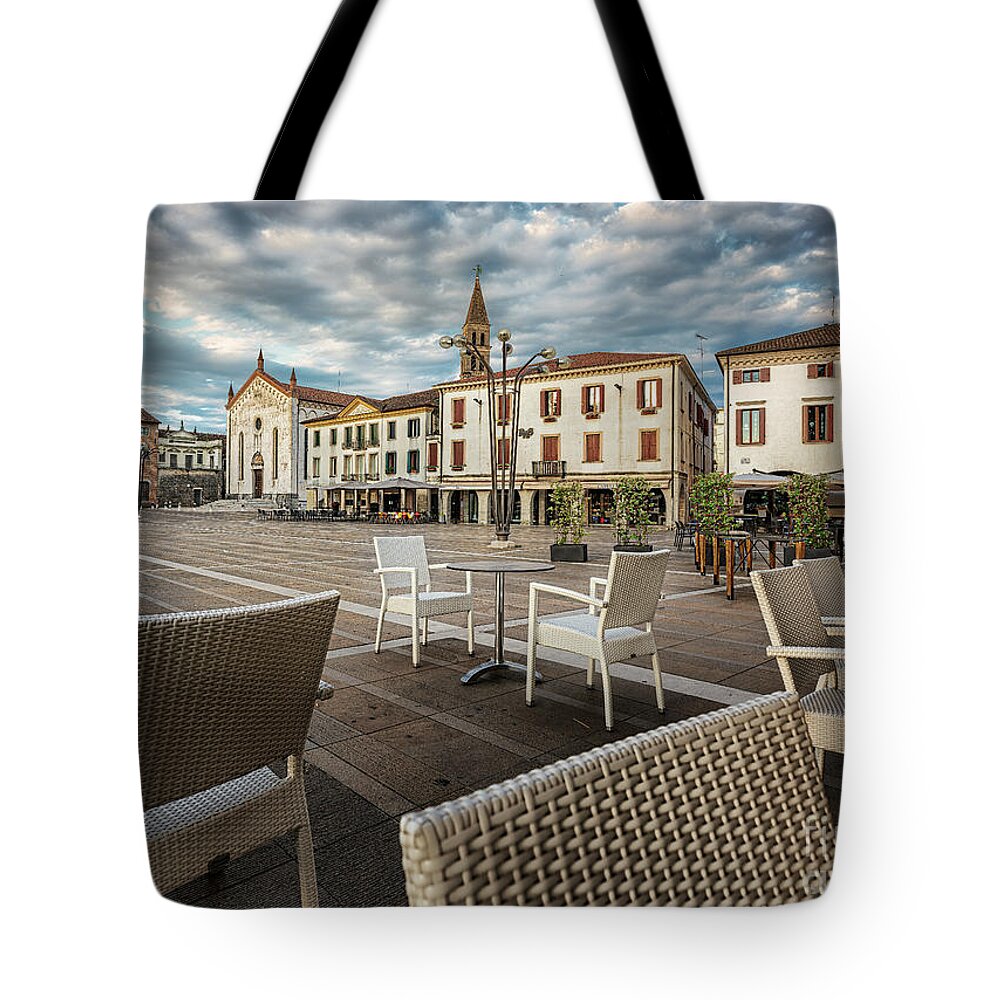 Oderzo Tote Bag featuring the photograph Sunday morning by The P
