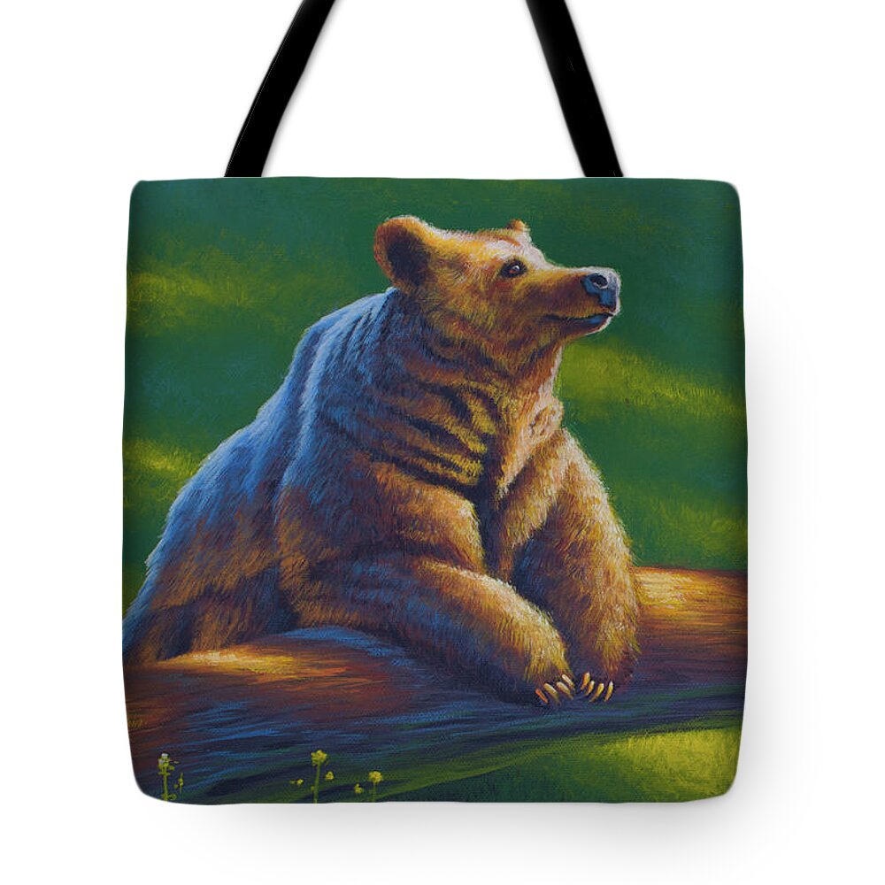 Acrylic Tote Bag featuring the painting Sunday Morning by Timothy Stanford