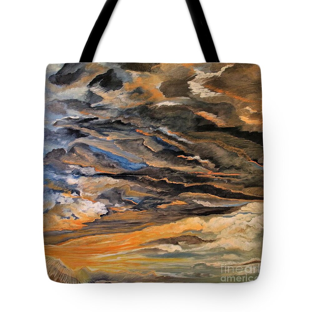 Canvas Tote Bag featuring the painting Sunday Sunrise ORIGINAL by Barbara Donovan