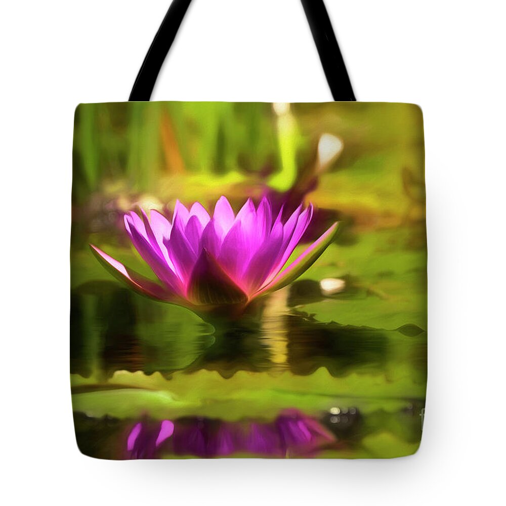 Flower Tote Bag featuring the photograph Sunlit Kiss by Kathy Baccari