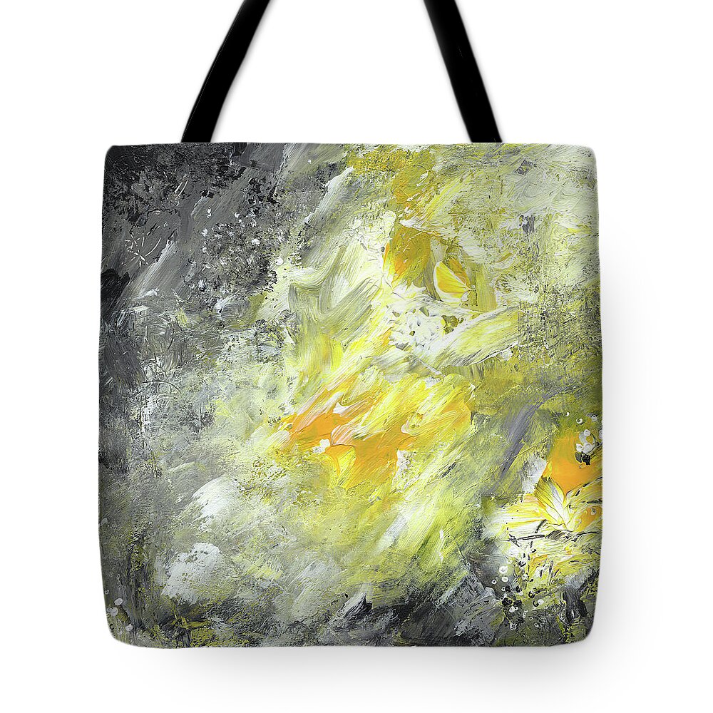 Abstract Tote Bag featuring the painting Sunny Life by Jai Johnson