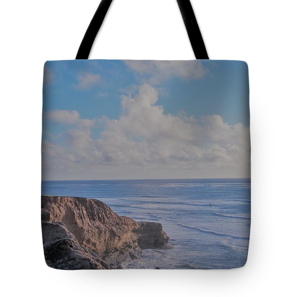 Sunny Sunset Cliffs Tote Bag featuring the photograph Sunny Sunset Cliffs by Christina McGoran