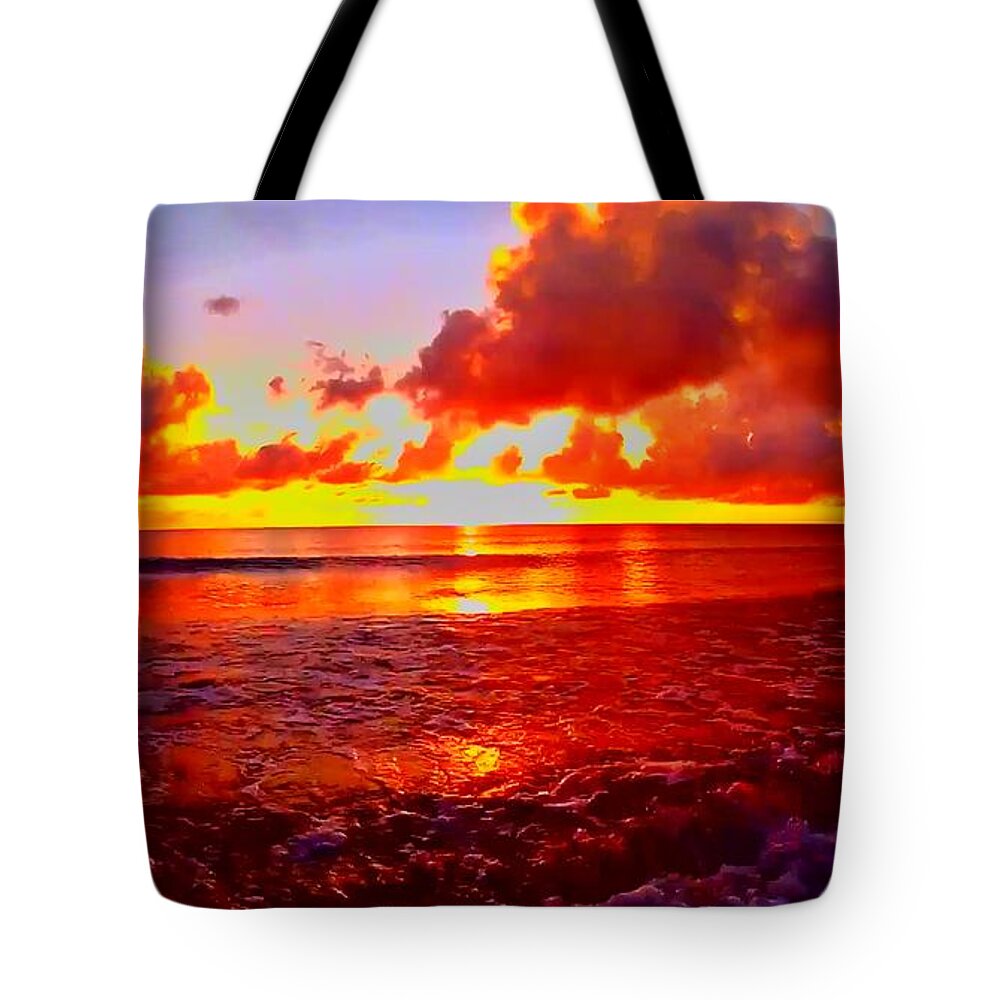 Sunrise Tote Bag featuring the photograph Sunrise Beach 563 by Rip Read