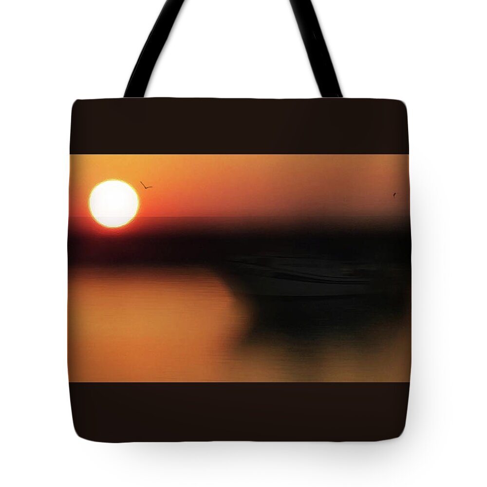 Sunrise Tote Bag featuring the photograph Sunrise At The Harbour by Al Fio Bonina