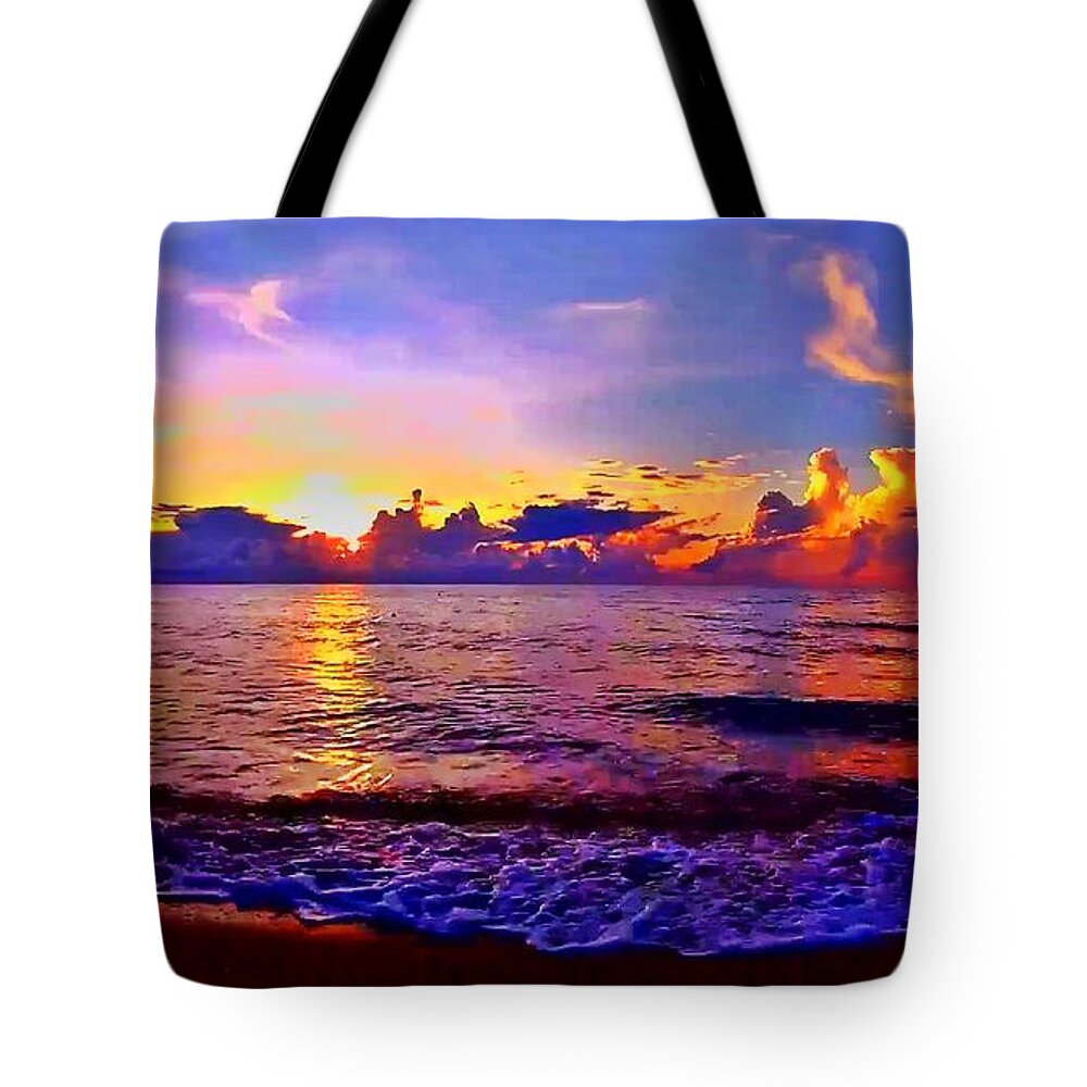 Sunrise Tote Bag featuring the photograph Sunrise Beach 10 by Rip Read
