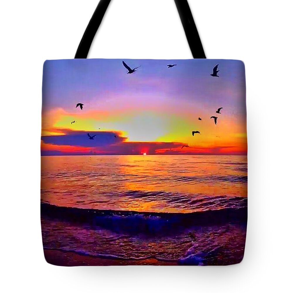 Sunrise Tote Bag featuring the photograph Sunrise Beach 624 by Rip Read