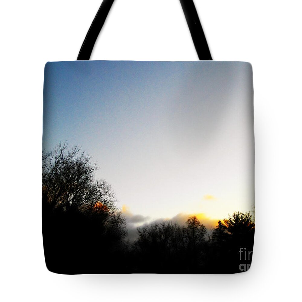 Landscape Tote Bag featuring the photograph Sunrise Cloud Reflection - Orton Effect by Frank J Casella