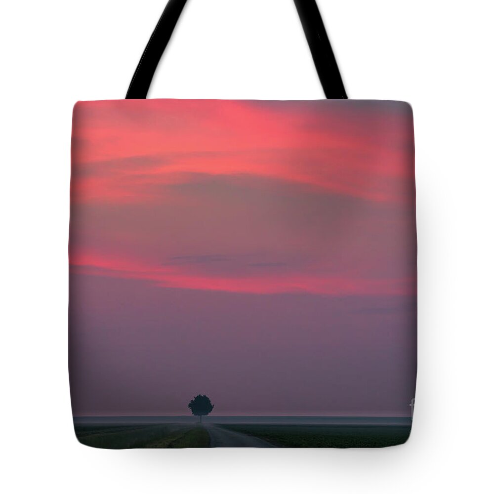 4 Trees Tote Bag featuring the photograph Sunrise in the Dutch Highlands 2 by Henk Meijer Photography