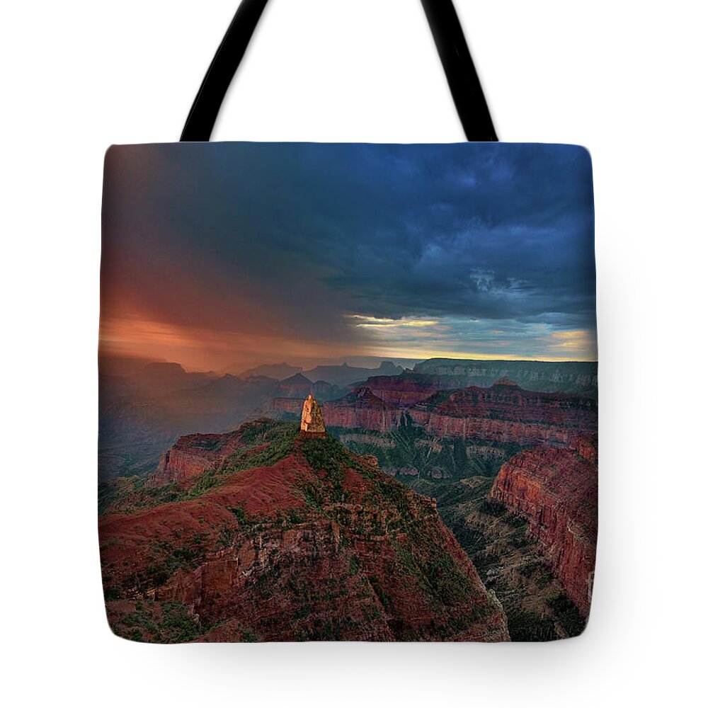 Dave Welling Tote Bag featuring the photograph Sunrise North Rim Grand Canyon Arizona by Dave Welling