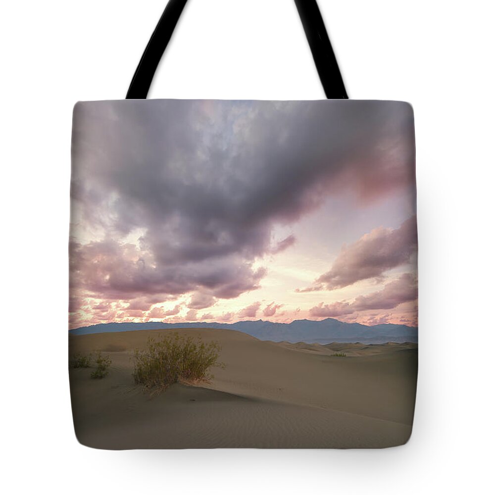 Landscape Tote Bag featuring the photograph Sunrise on the Dunes by Jon Glaser
