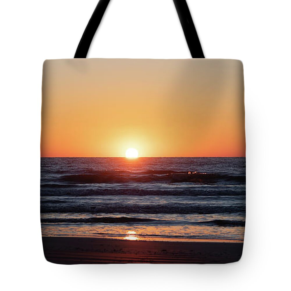 Sunrise Tote Bag featuring the photograph Sunrise on the Gulf of Mexico by Patrick Nowotny