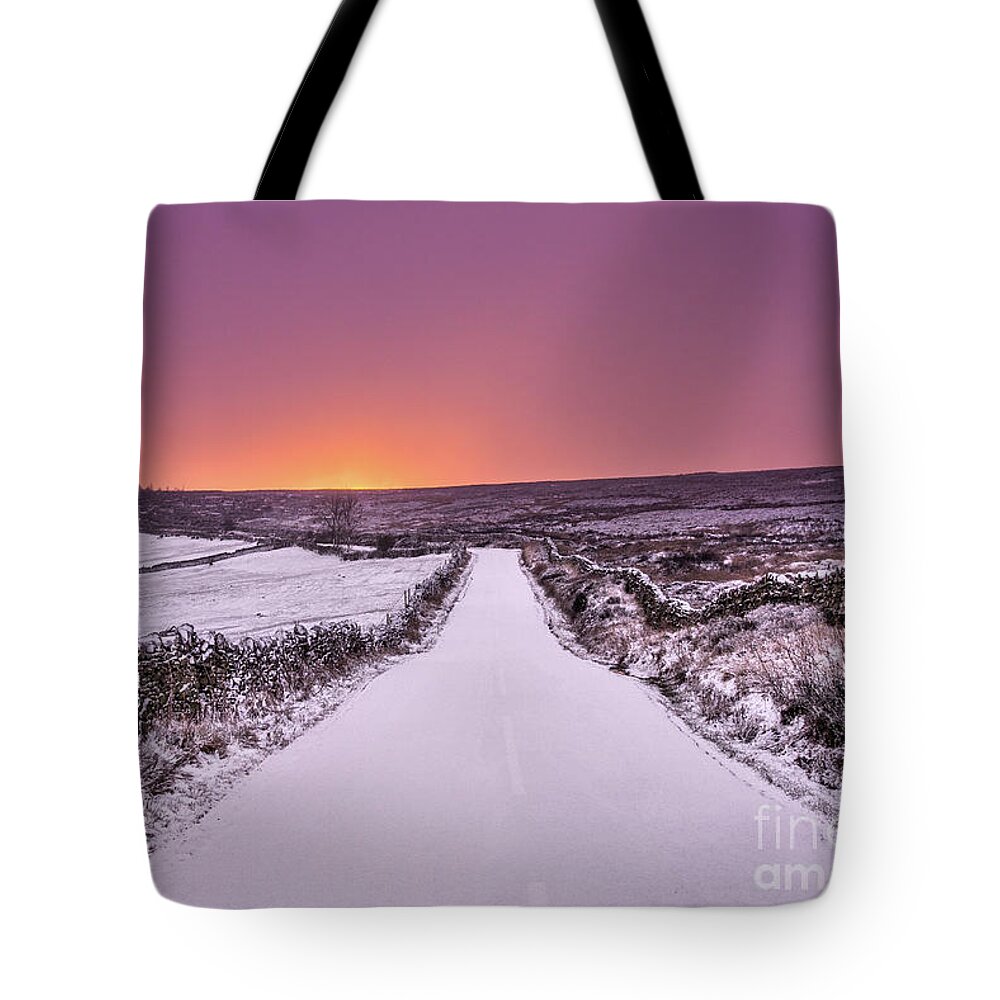 Uk Tote Bag featuring the photograph Sunrise Over Carleton Moor by Tom Holmes Photography