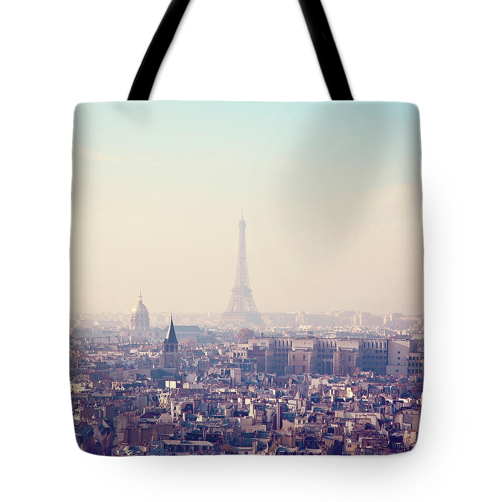 Paris Tote Bag featuring the photograph Sunrise Over Paris by Melanie Alexandra Price