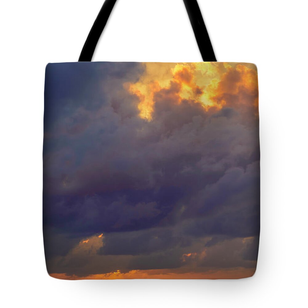 Skies Tote Bag featuring the photograph Sunset 2 by AE Jones
