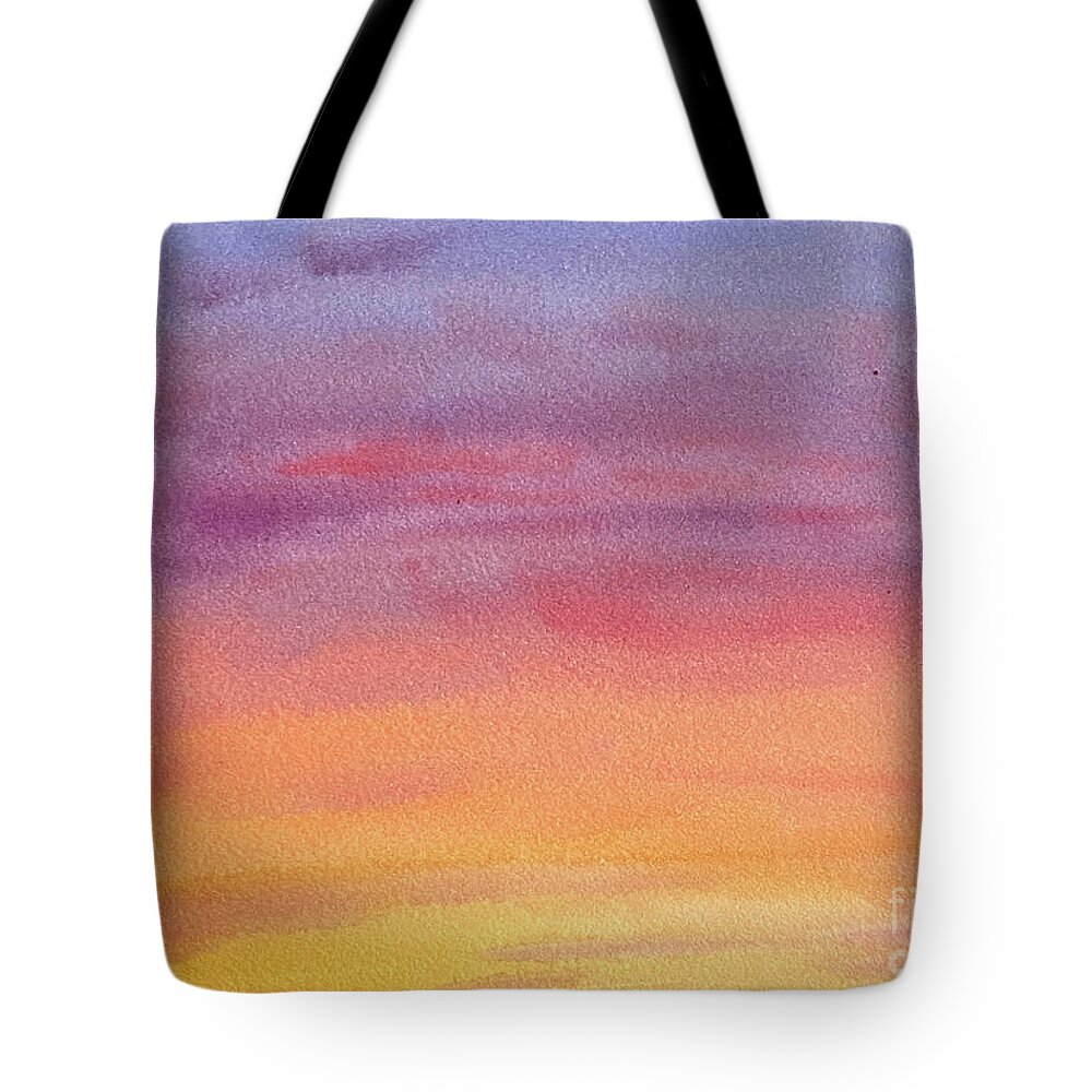 Sunset Tote Bag featuring the painting Sunset 2.0 by Lisa Neuman