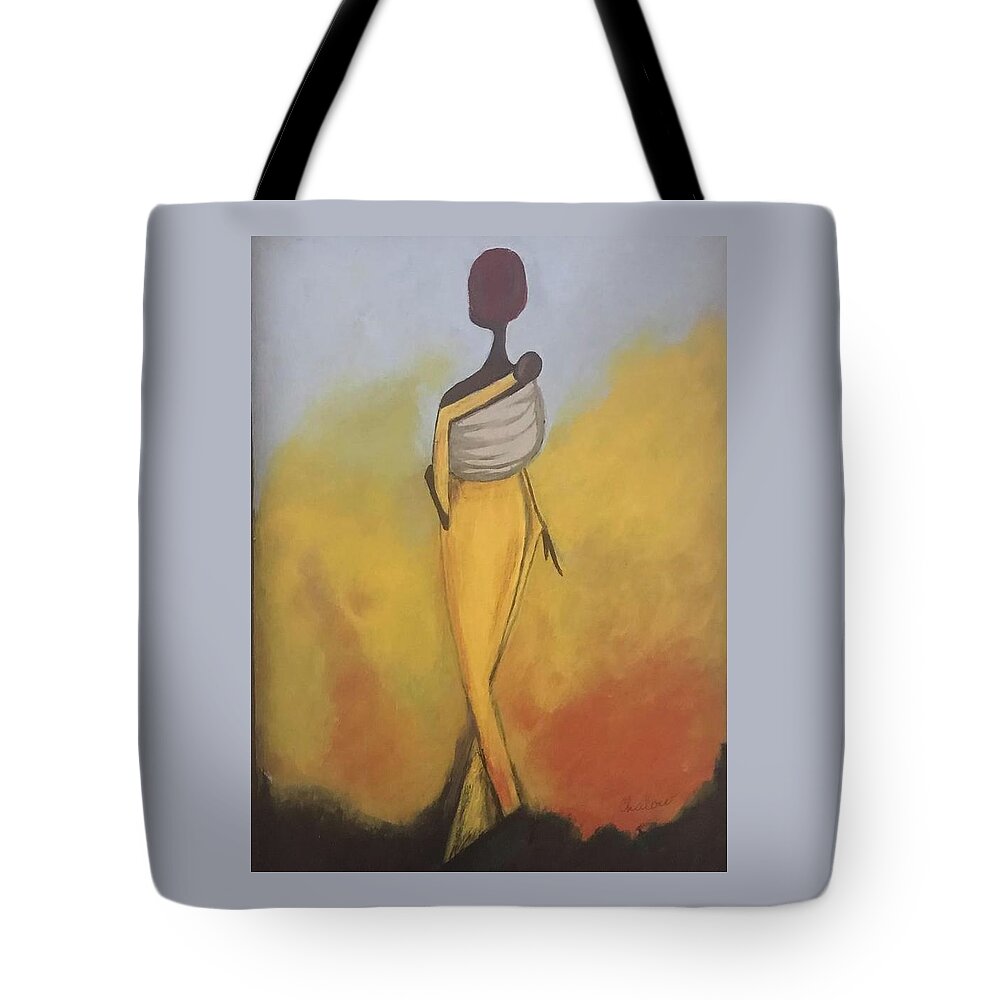  Tote Bag featuring the painting Sunset Babe by Charles Young