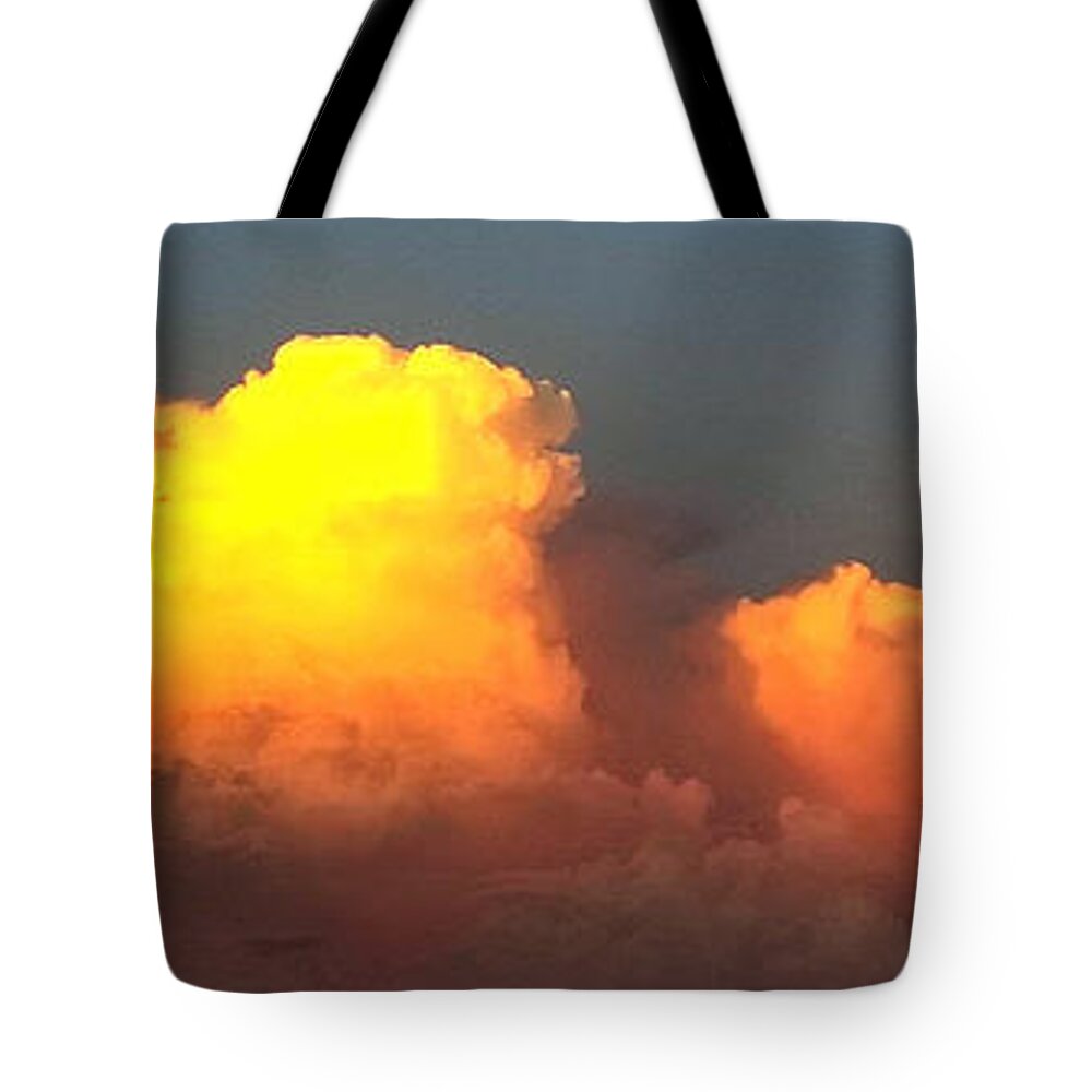 Cloud Tote Bag featuring the photograph Sunset Cloud by Tina Mitchell