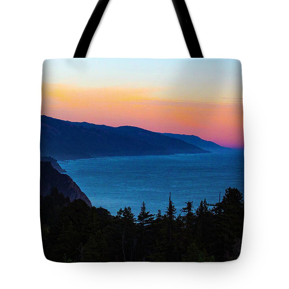 California Tote Bag featuring the photograph Sunset Coast by Rochelle Berman