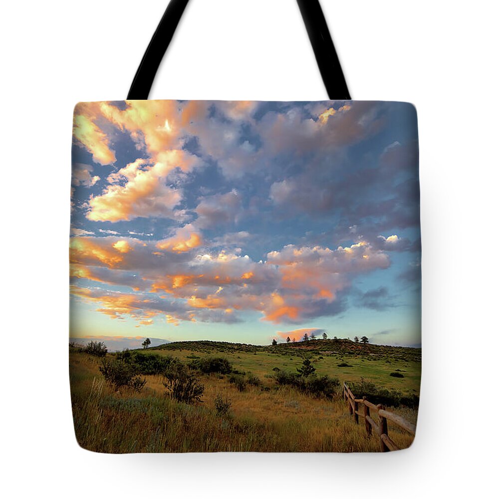 Sunset Tote Bag featuring the photograph Sunset, Colorado by Bob Falcone