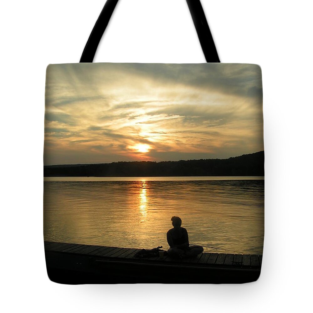 Prince Gallitzin State Park Tote Bag featuring the photograph Sunset Silhouette by Heather E Harman