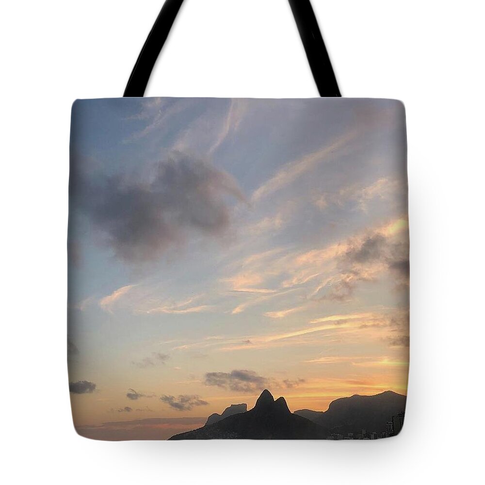Sunset Tote Bag featuring the photograph Sunset in Rio de Janeiro by Bettina X