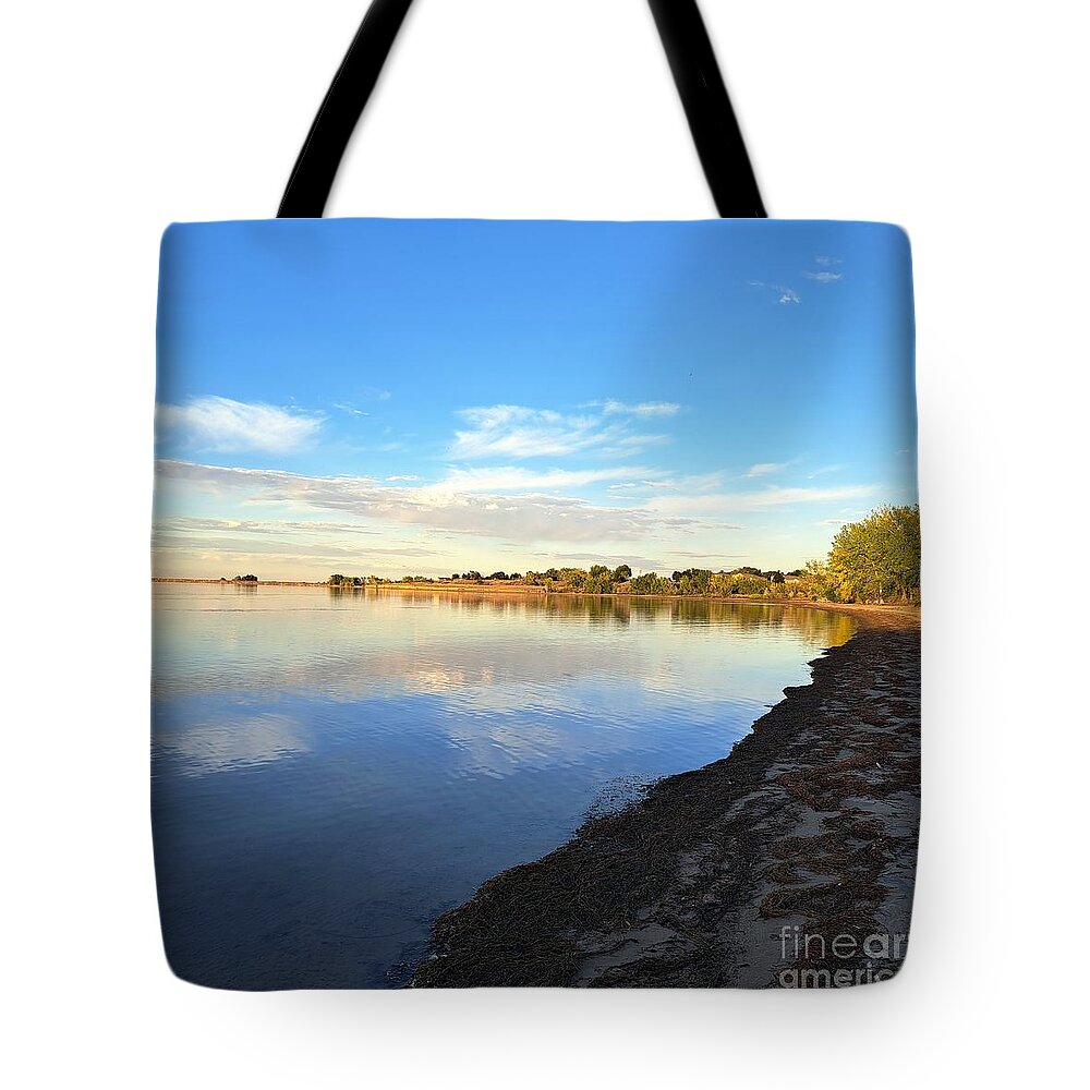Lake Tote Bag featuring the photograph Sunset Lake by Mars Besso