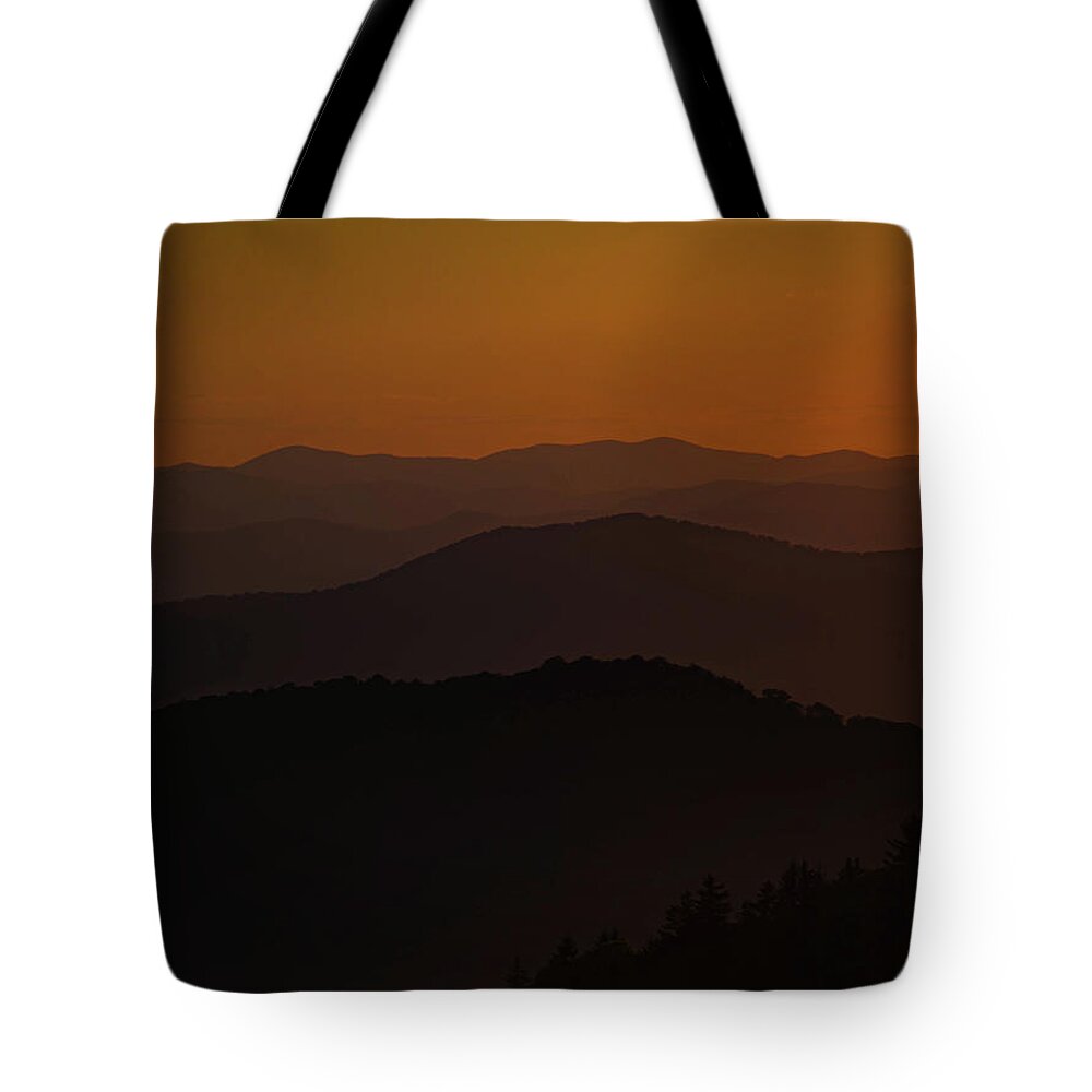 Mountain Tote Bag featuring the photograph Sunset Layers by Go and Flow Photos