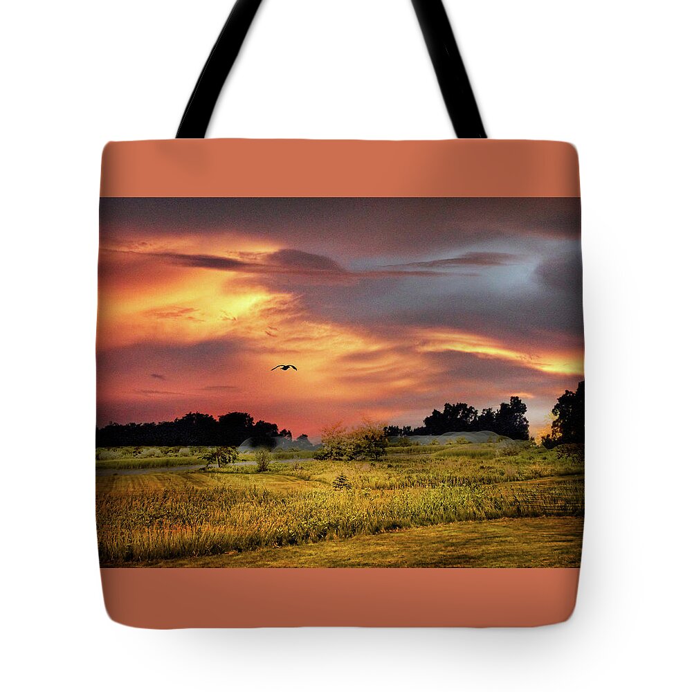 Meadow Tote Bag featuring the photograph Sunset Meadow by Jessica Jenney