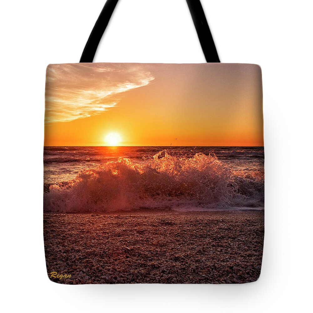 Sunset Tote Bag featuring the photograph Sunset On Barefoot Beach by Karen Regan