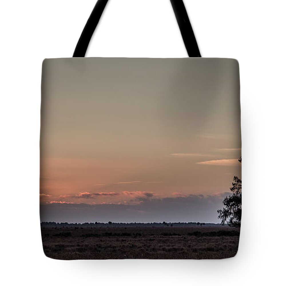 Color Tote Bag featuring the digital art Sunset on Cattle Ranch by Patti Powers