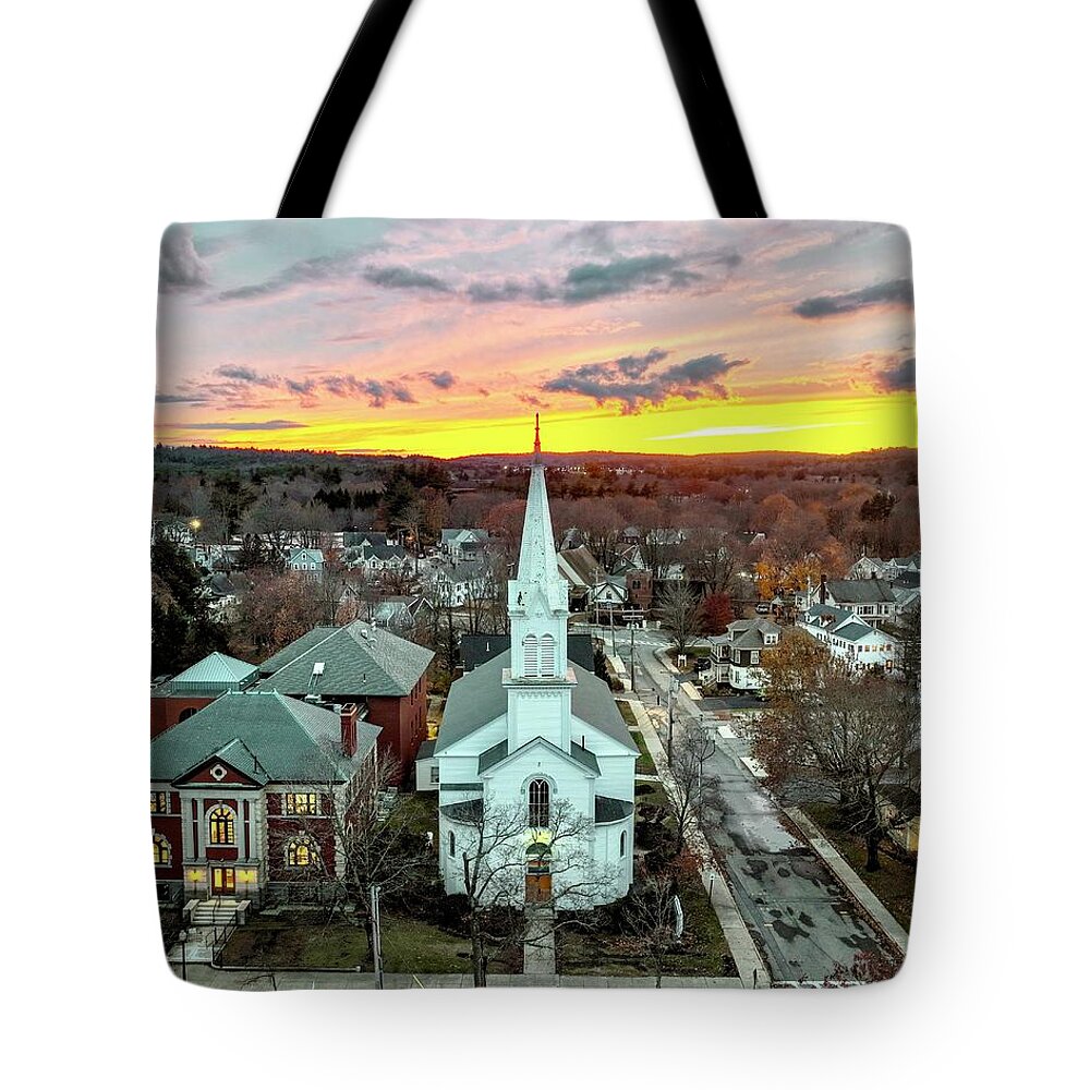  Tote Bag featuring the photograph Sunset on South Main by John Gisis