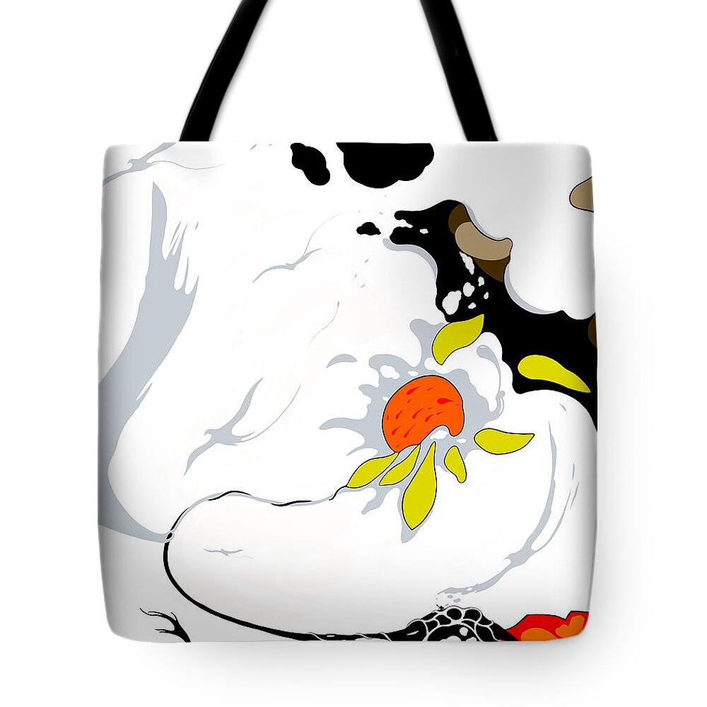 Sunflower Tote Bag featuring the digital art Sunset Over Eros by Craig Tilley