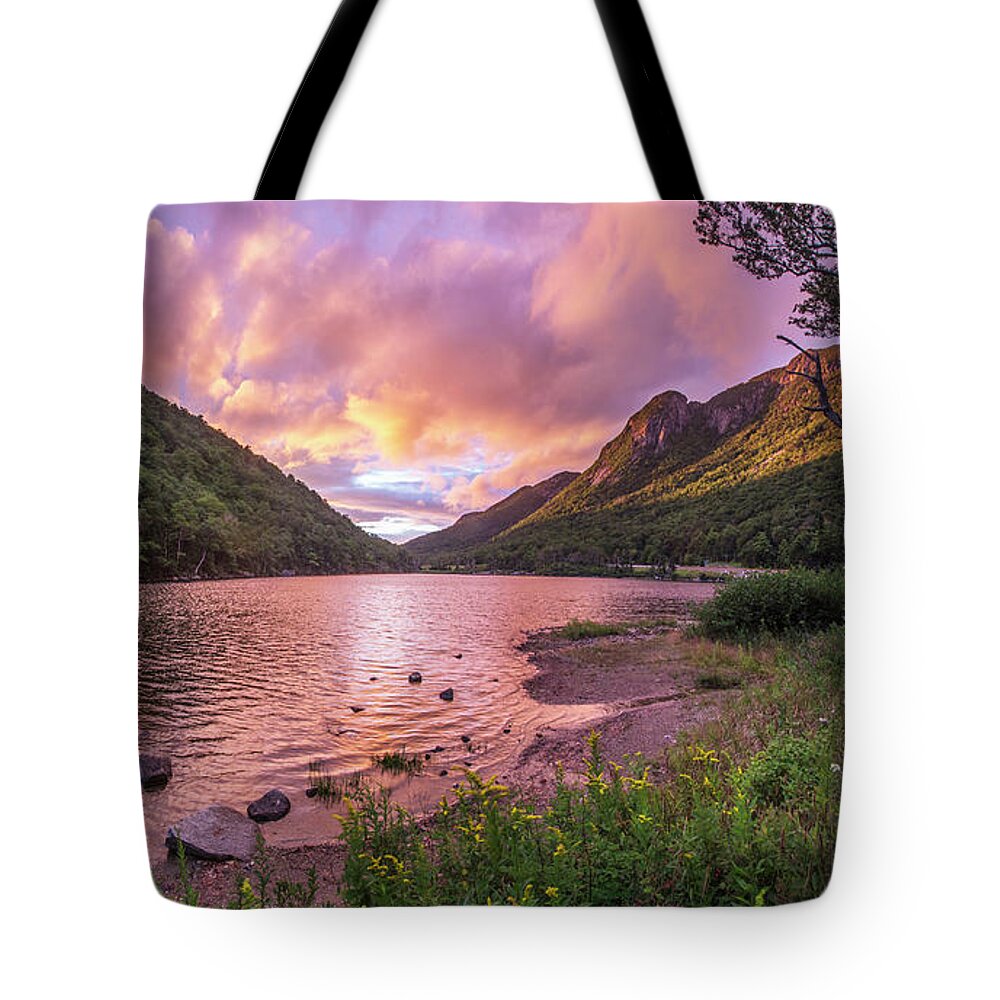 Sunset Over Profile Lake Tote Bag featuring the photograph Sunset Over Profile Lake by White Mountain Images