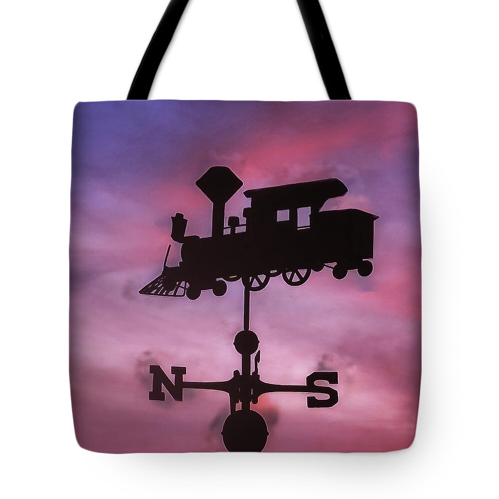 Adairsville Tote Bag featuring the photograph Sunset over the Depot by Nick Zelinsky Jr