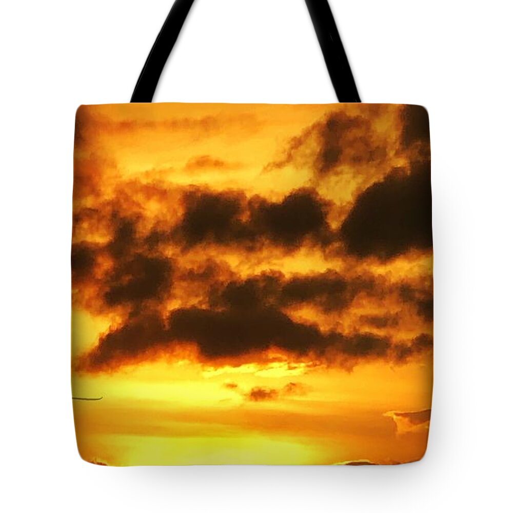 Sunsets. Chroma Sunsets Sahara Sunsets Tote Bag featuring the photograph Sunset Sahara by Ruben Carrillo