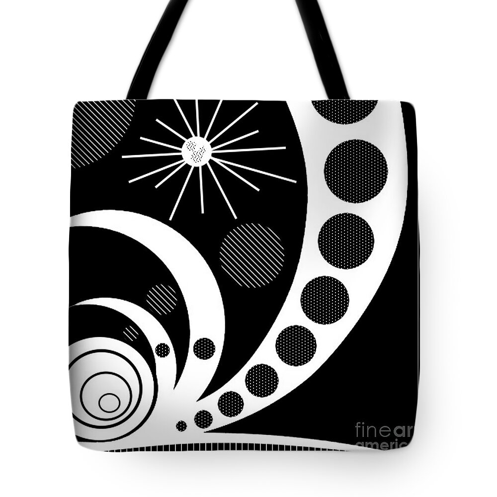 Black Tote Bag featuring the digital art Sunshine In The Darkness by Designs By L
