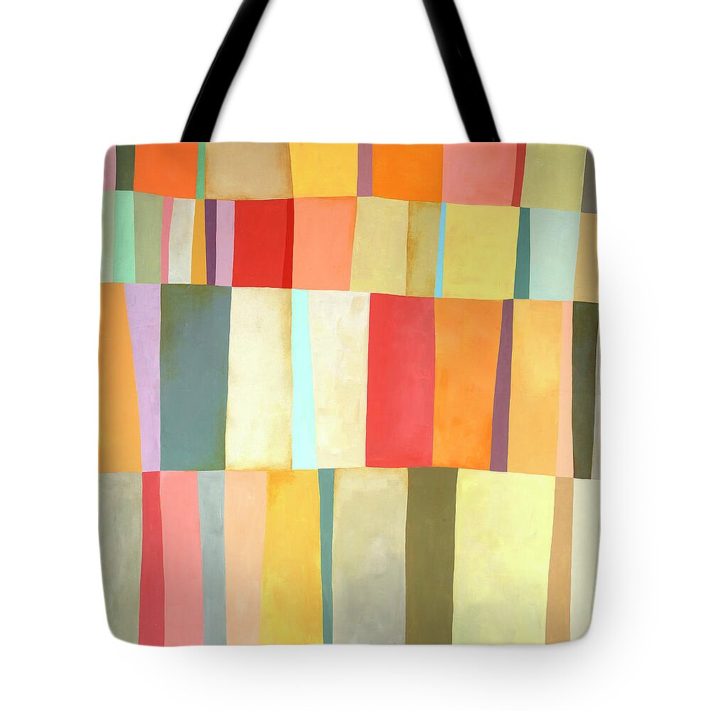 Abstract Art Tote Bag featuring the painting Sunshine Stripe by Jane Davies
