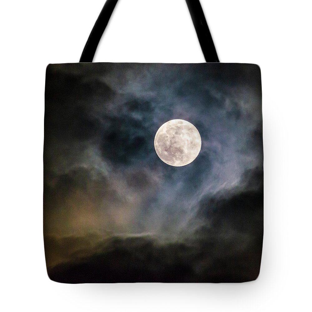 April 2020 Tote Bag featuring the photograph Super Moon April 2020 by Frank Mari