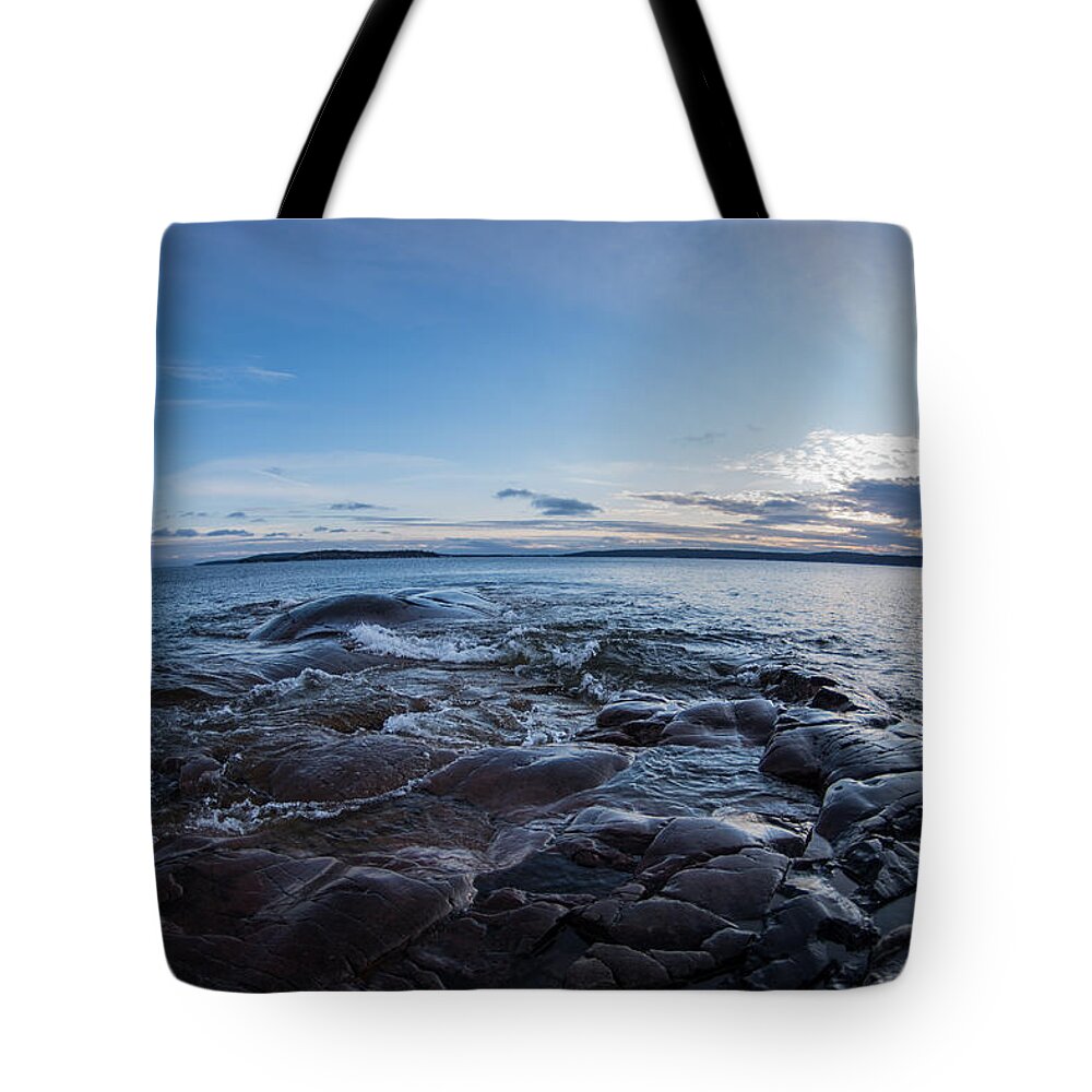 Wave Tote Bag featuring the photograph Superior Energy by Tim Beebe