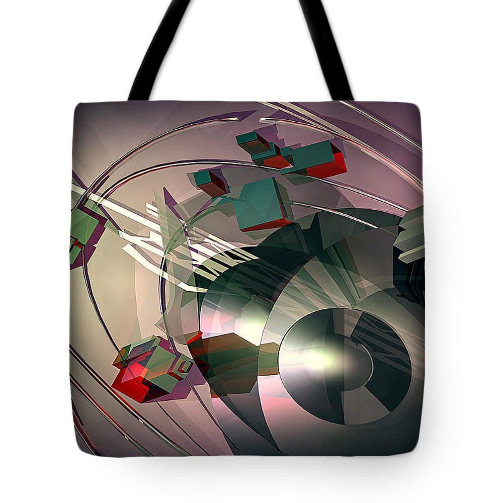Suprematism Tote Bag featuring the digital art Suprematist Composition 002H by Andrei SKY
