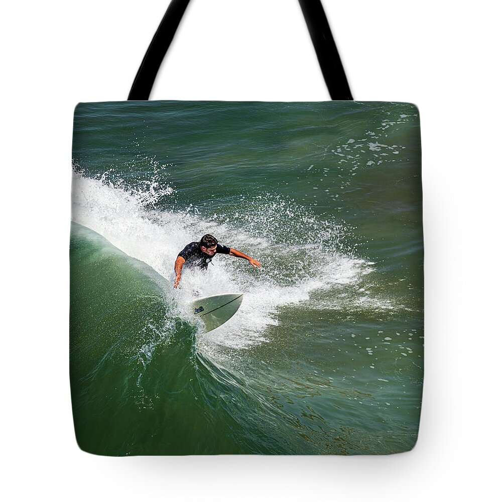 San Diego Tote Bag featuring the photograph Surfer - Sports Photography by Amelia Pearn